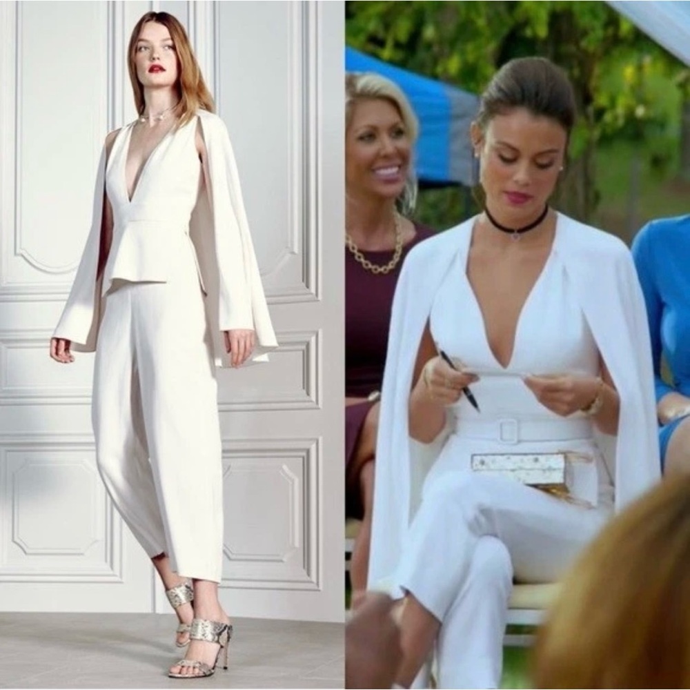 RSP 1895$ RARE! Cushnie et Ochs Elegant White Jumpsuit Size 4